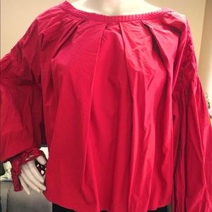 Free People Batwing crochet detail top